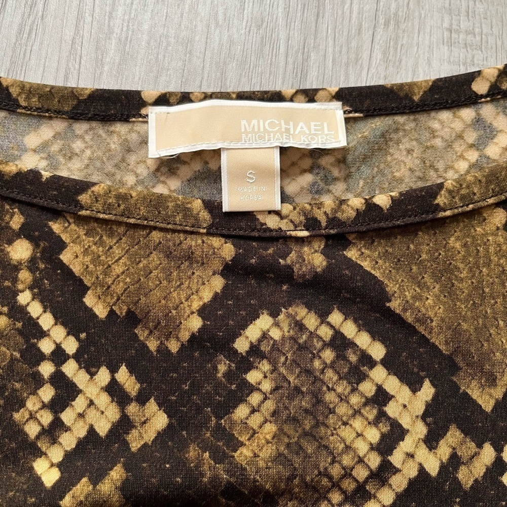 Michael Kors Python Print Matte Jersey Shift Dres… - image 7